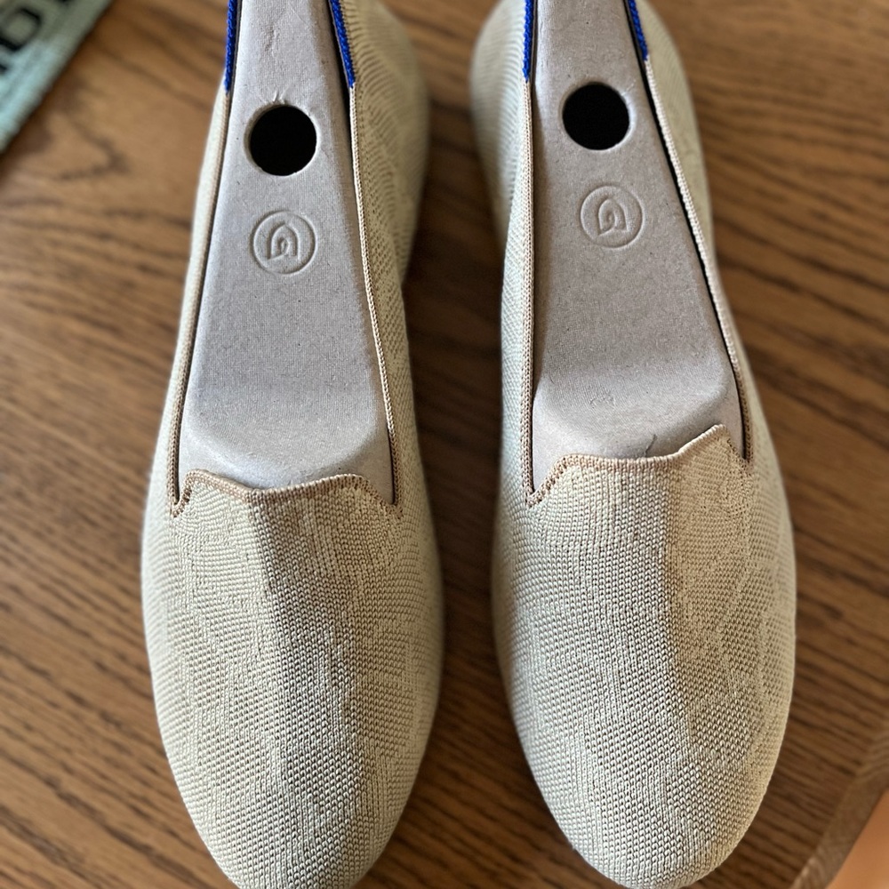 Rothy's Neutral Beige Knit Slip-Ons